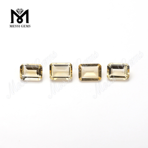6x8mm pietre preziose naturali citrine taglio smeraldo pietre di quarzo sciolte
