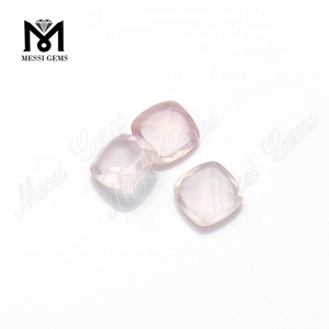 Pietra preziosa di quarzo rosa naturale sciolta da 8x8 mm con taglio a cuscino