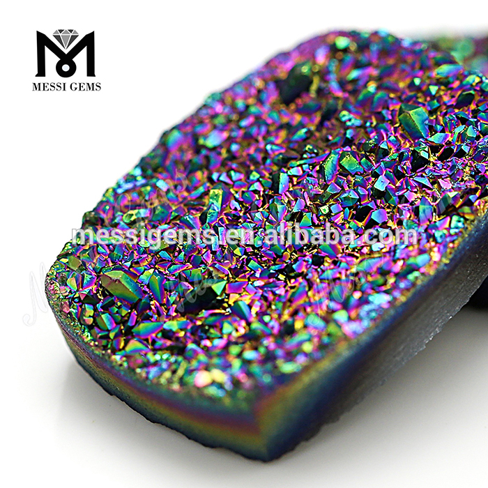 Pietra preziosa naturale di Agata Drusy Druzy di Rainbow Sugary Sparkle