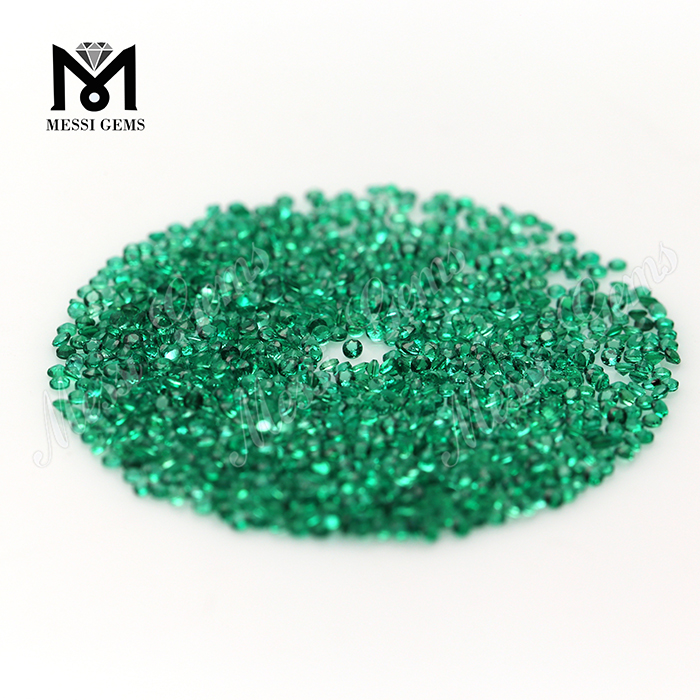 Pietra di smeraldo naturale creata con una pietra preziosa di smeraldo di piccole dimensioni da 1,25 mm
