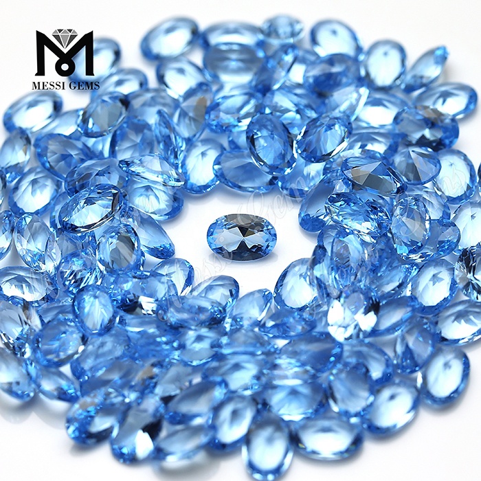 pietra preziosa allentata nano ovale 4*6mm all'ingrosso di cielo blu