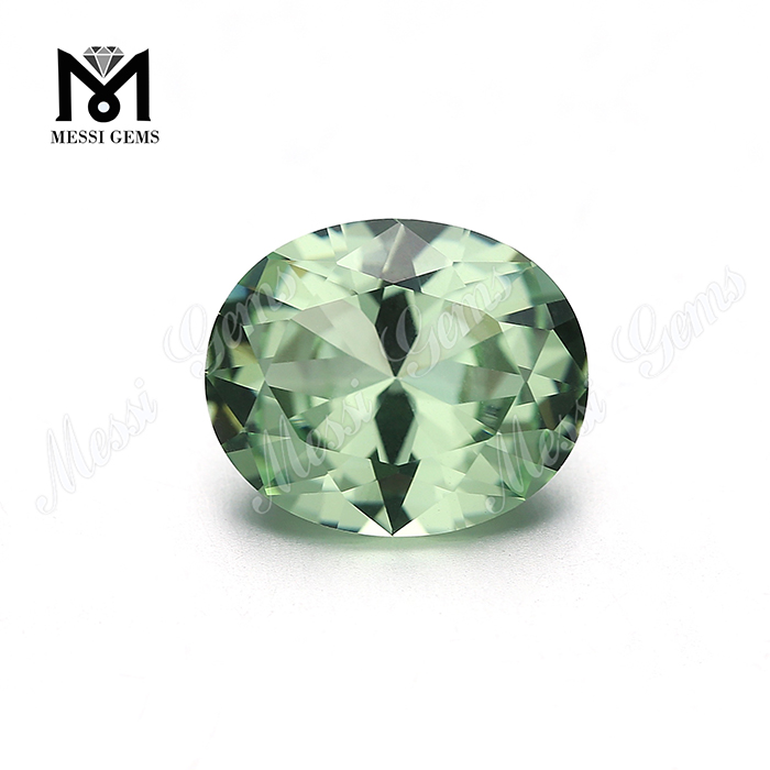 #A2248 pietra preziosa sital sintetica nanosital verde a forma ovale cambia colore