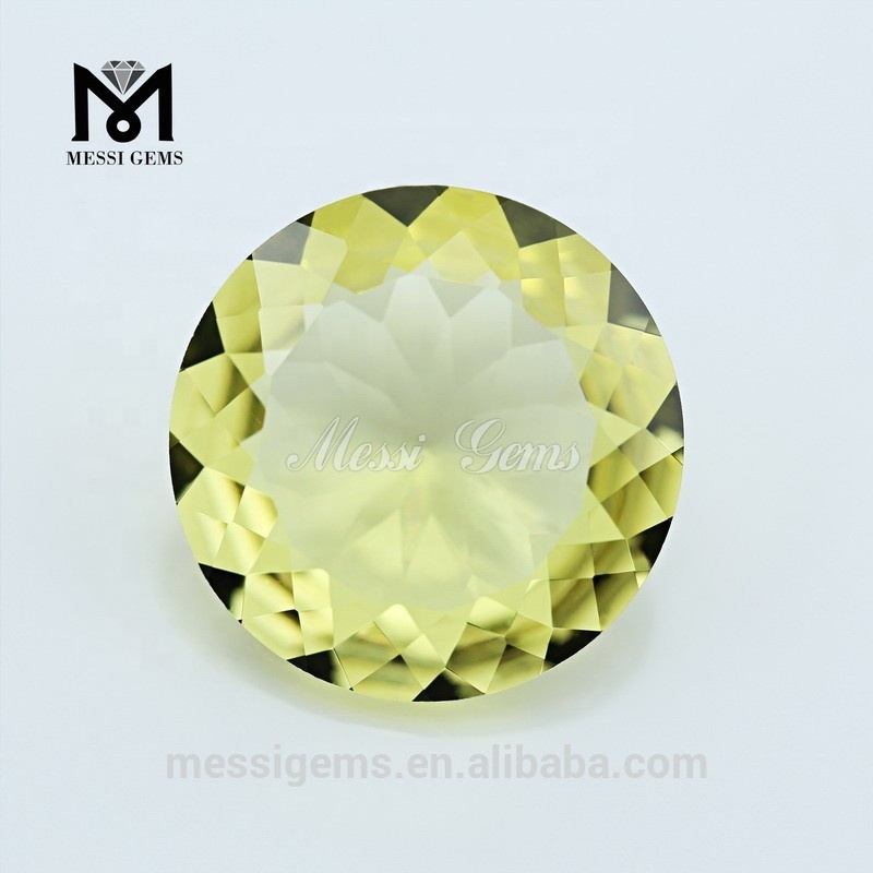 Pietra di cristallo di citrino di limone di forma rotonda allentata all'ingrosso