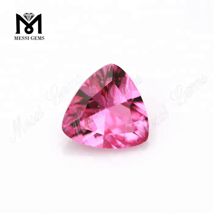 Trilioni all'ingrosso tagliati 12x12 mm Prezzo a buon mercato di fabbrica Pietra di vetro zaffiro rosa