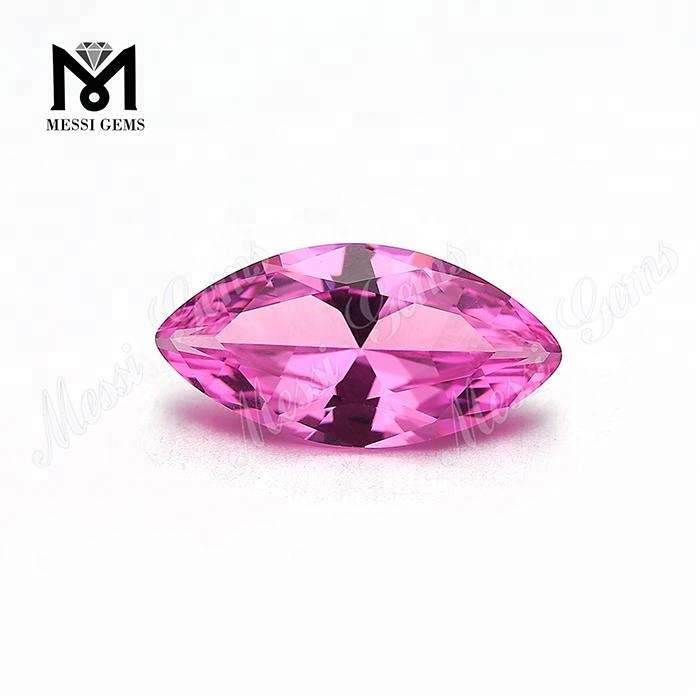 Taglio Marquise all'ingrosso #A1255 Pietra di cristallo Nanosital rosa cangiante