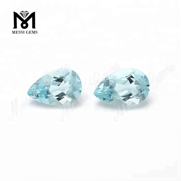 Pietre preziose sciolte della fabbrica di Wuzhou 8 * 12mm prezzo della pietra dell'acquamarina della pera