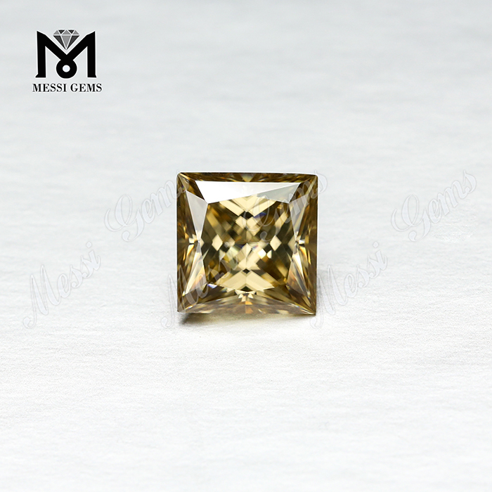 Prezzo all'ingrosso moissanite diamante Moissanites sciolto giallo di alta qualità Princess Cut per anello