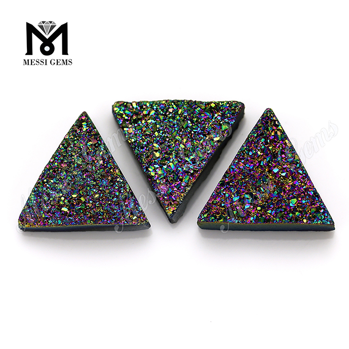Fornitore all'ingrosso di ciondolo Druzy Stone Rainbow Red Druzy