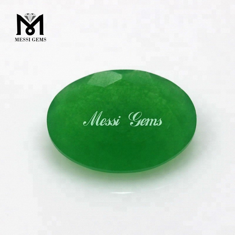Prezzo all'ingrosso Quarzo verde Taglio ovale 10*14 mm Pietre preziose di giada sciolte