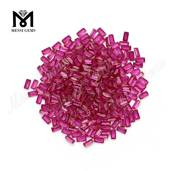Perline di corindone rosso rubino all'ingrosso 2 x 4 mm 5#