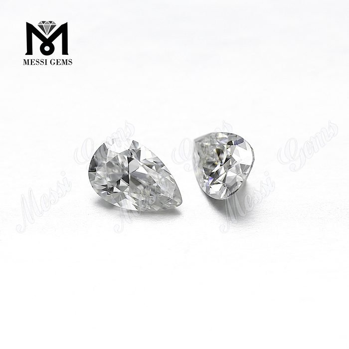 diamante incolore moissanite del taglio della pera 1 carato pietra preziosa allentata di prezzi all'ingrosso