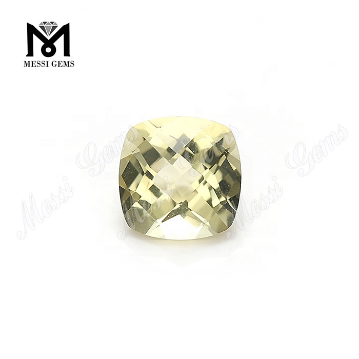 Bordo all'ingrosso della briolette dell'ammortizzatore 10*10mm Pietre preziose naturali di giallo limone