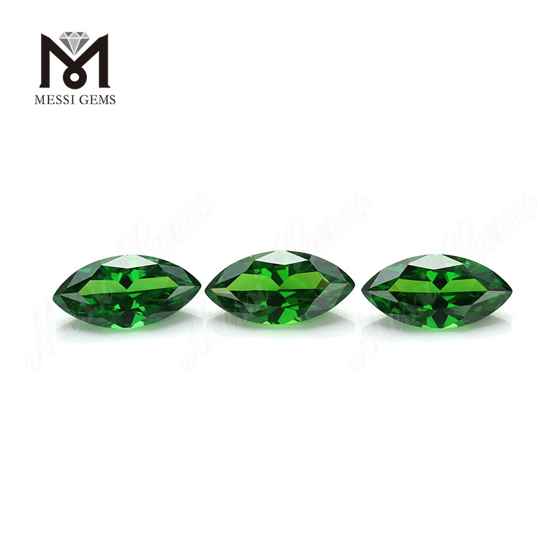 Zirconia cubica sciolta in pietra sintetica verde cz a forma di marquise 7x14mm