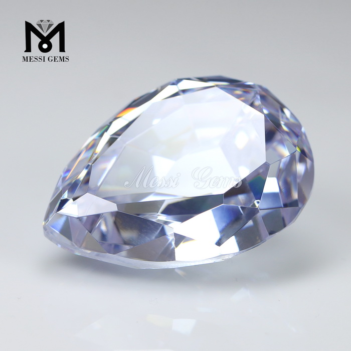 Zirconia cubica a forma di pera tagliata a macchina prezzo pietra CZ all'ingrosso