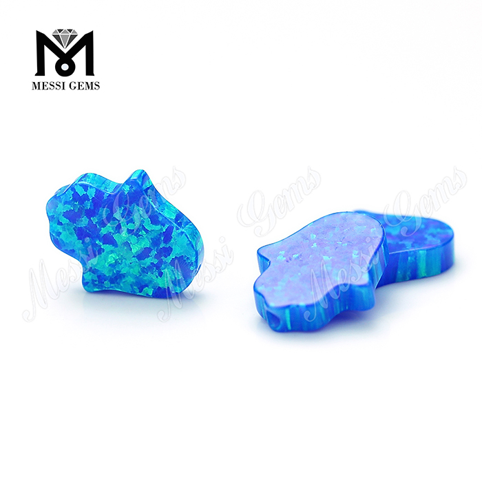 Opale sintetico all'ingrosso Hamsa blu opale di fuoco Prezzo