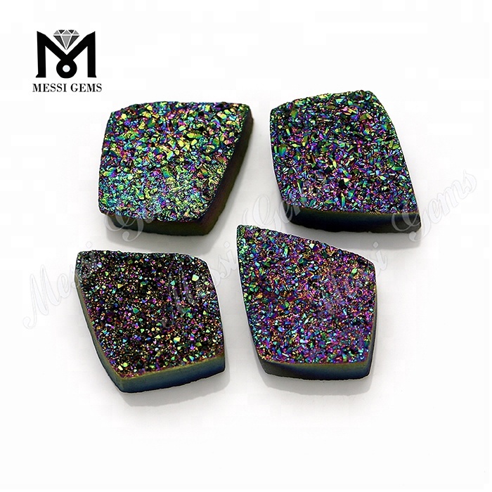 Ciondoli Druzy di agata color rosso arcobaleno all'ingrosso
