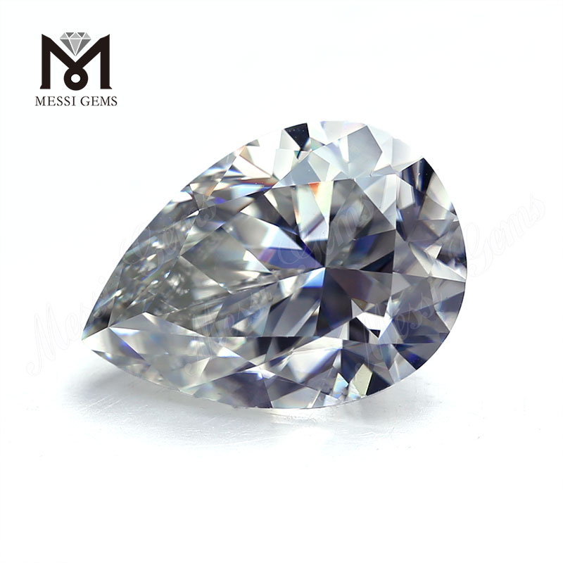 Pietre preziose bianche con diamante moissanite Wuzhou a forma di pera