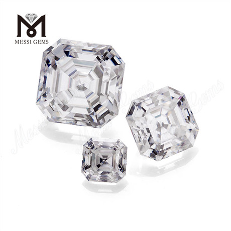 Diamante moissanite taglio Asscher per gioielli prezzo per carato Gemma sfusa