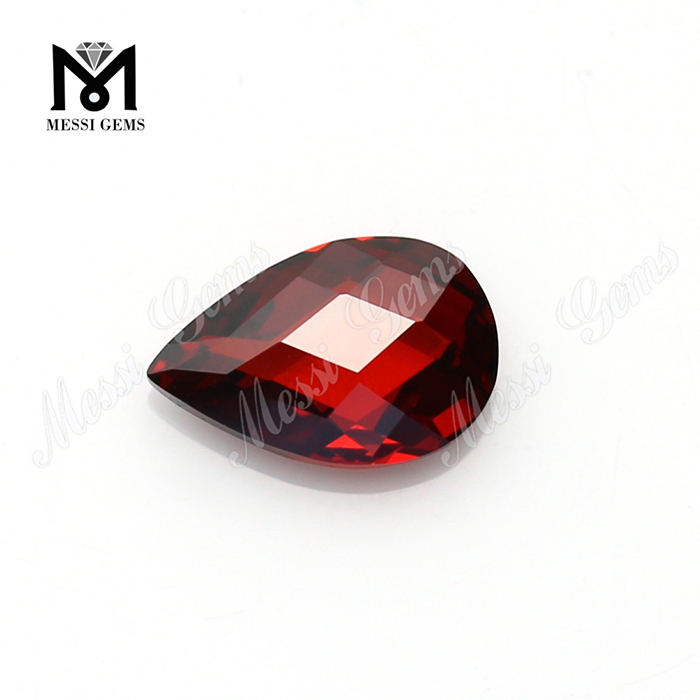 Pietra 8x12mm Pera Doppia Briolette Granato Cubic Zirconia