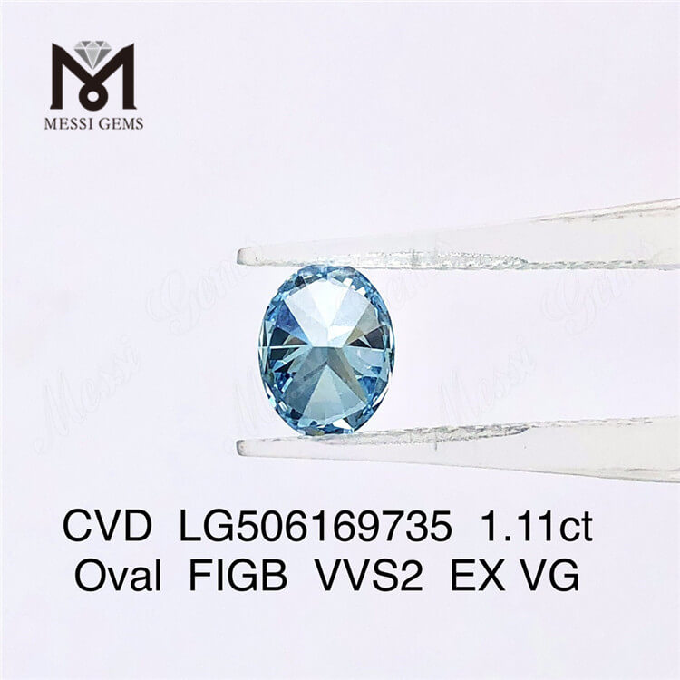 1.11ct 7.75X5.94X3.62MM Diamanti da laboratorio taglio ovale VVS2