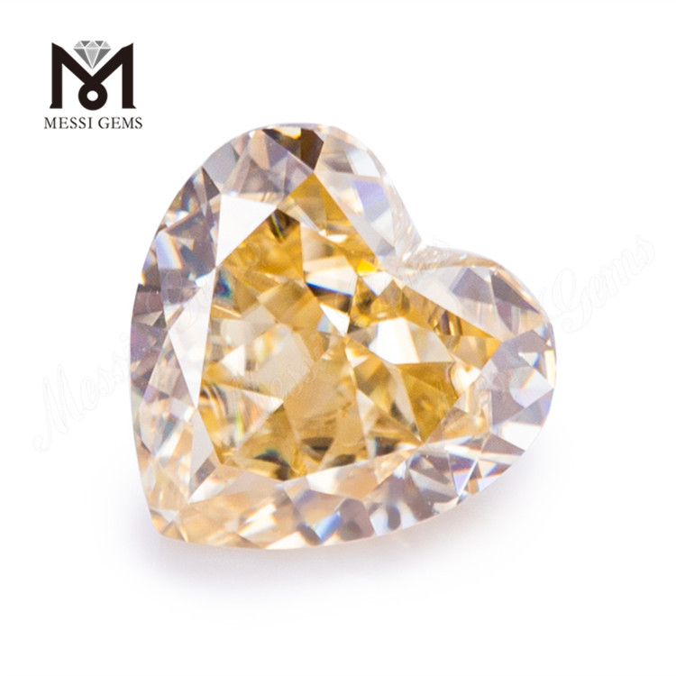 9 * 9mm Cuore sciolto Moisanite diamante M-Giallo produttore di pietra moissanite