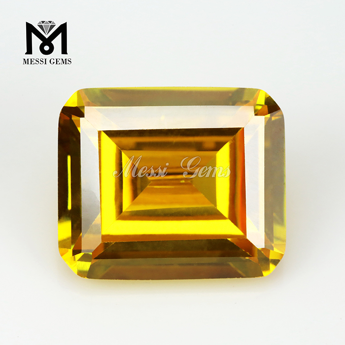 11x13mm ottagono giallo cz pietra preziosa cubic zirconia gemma