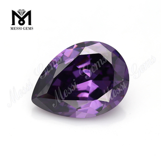 Zirconia cubica sintetica ametista a forma di pera di grandi dimensioni 15x20mm prezzo