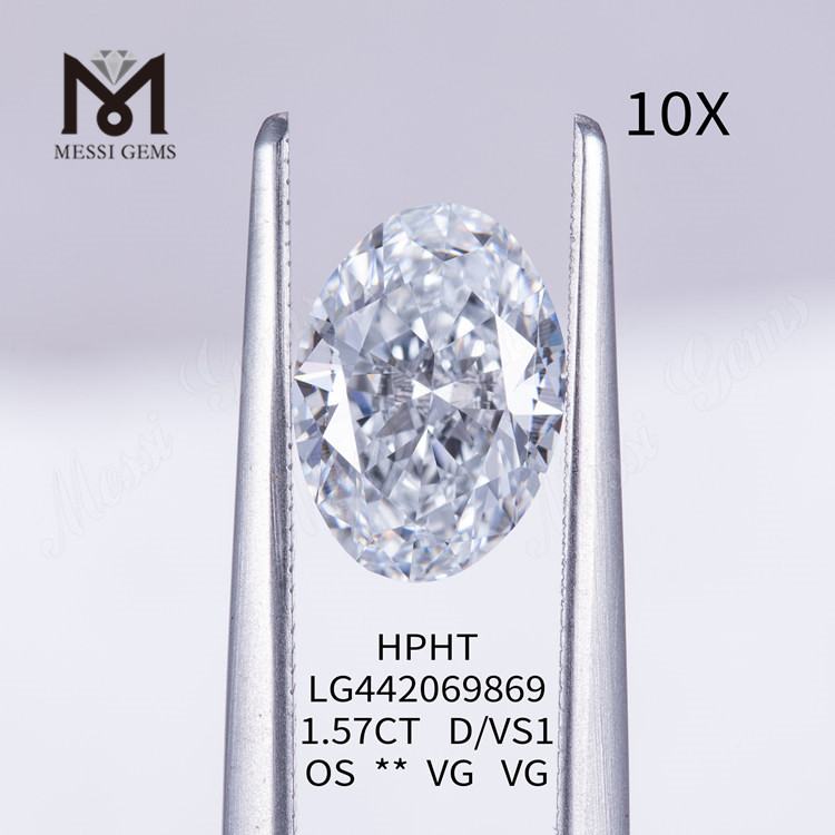 1,57 ct OVAL D VS1 diamante da laboratorio prezzo per carato