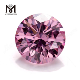 Certificato GRA Pietra preziosa tonda di forma rotonda della Moisonite rosa di prezzi all'ingrosso di alta qualità 1Carat per gioielli