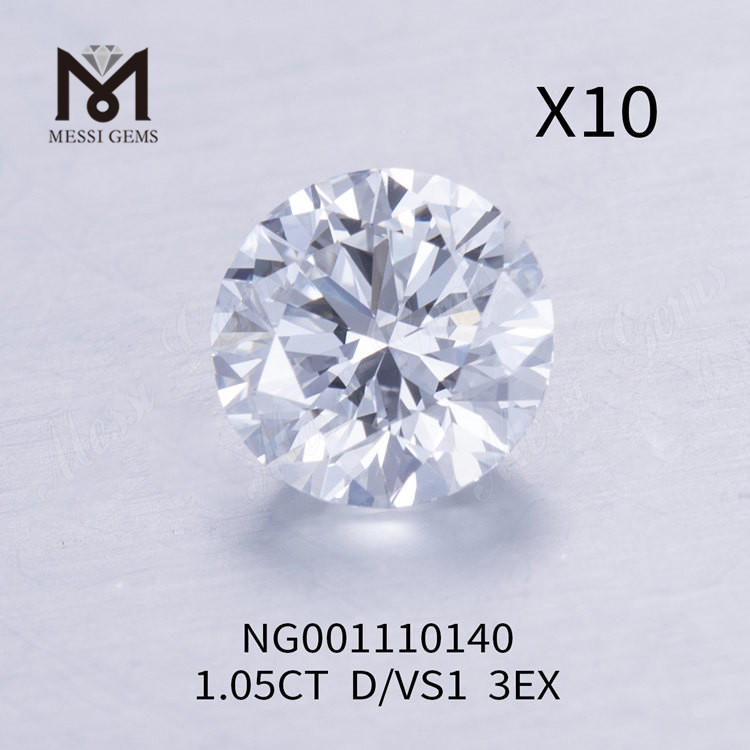 Diamanti D Round Lab da 1,05ct VS1 EX Cut Grade