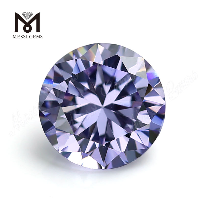 vendita all'ingrosso lavanda rotonda cubic zirconia prezzo all'ingrosso cz