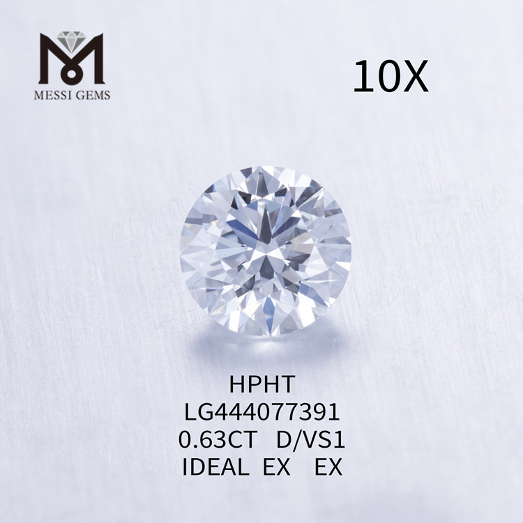 Diamanti da laboratorio rotondi IDEAL Cut Grade da 0,63 carati D VS1