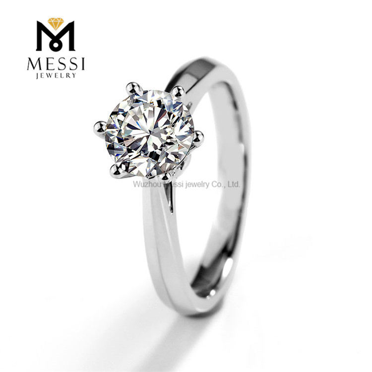 matrimonio 1ct 14k/18k anelli personalizzati anello in oro moissanite per le donne