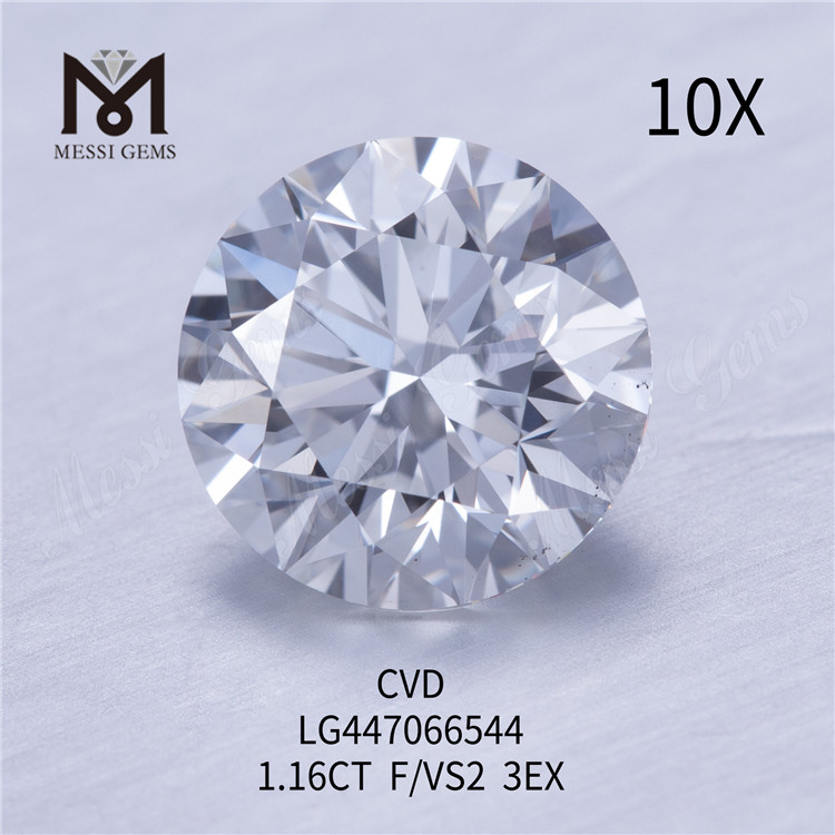 1,16 carati F VS2 Rotondi BRILLIANT EX Diamanti da laboratorio con taglio CVD
