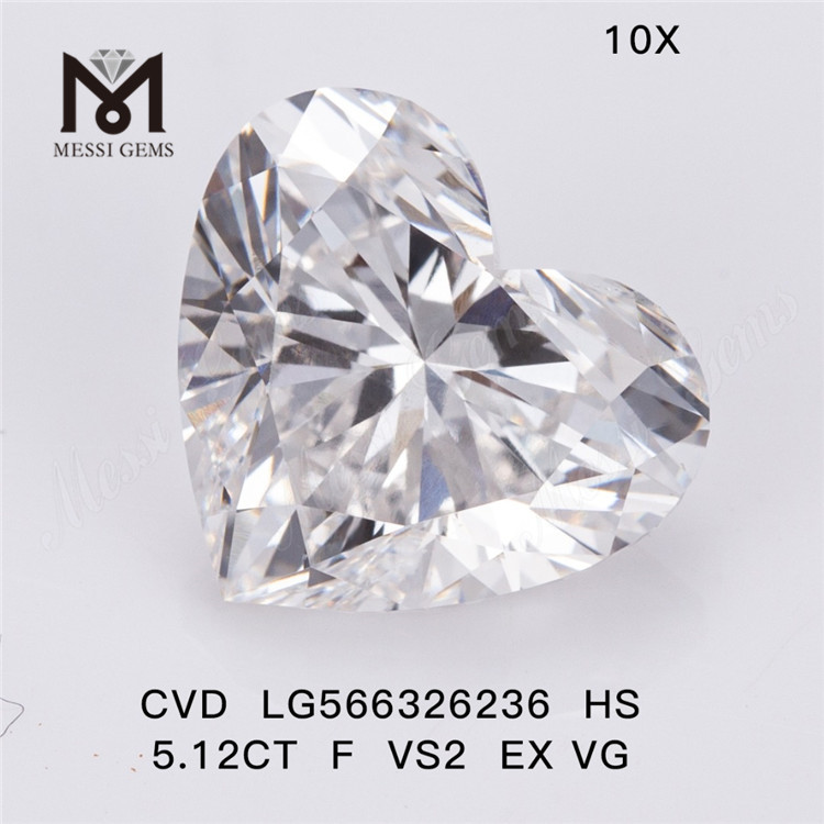 5.12CT F VS2 EX VG HS diamante da laboratorio CVD LG566326236 