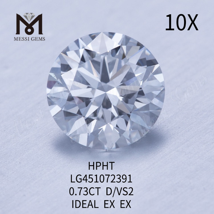 0,73 carati D VS2 RD Diamanti da laboratorio Cut Grade HPHT