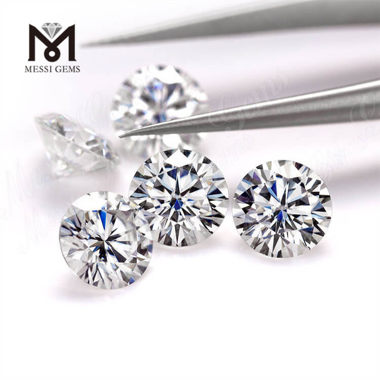 Pietra moissanite tonda Cina da 1 carato bianco trasparente moisanite sfusa da 6,5 ​​mm