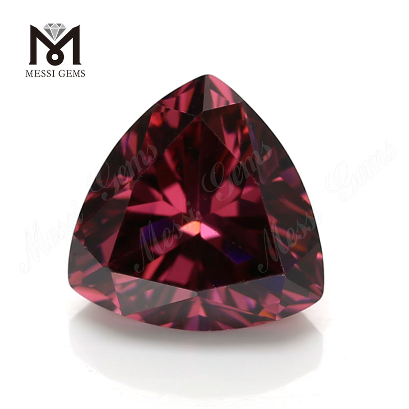 Commercio all'ingrosso sciolto trilioni di forma 10 x 10 mm CZ rodolite Cubic Zirconia Stone