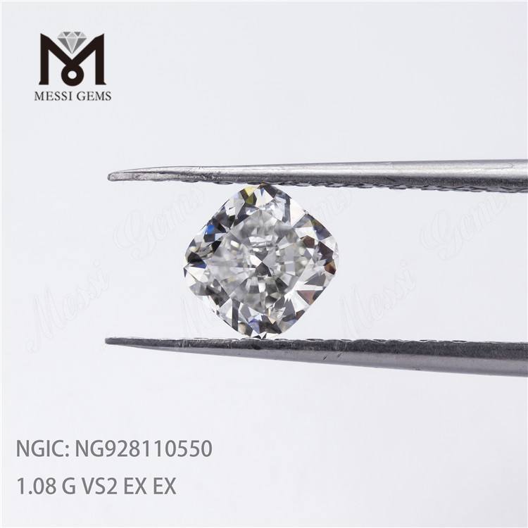1.08CT EX EX Taglio brillante G VS2 Diamante CVD bianco Pietra di diamante sintetica creata in laboratorio