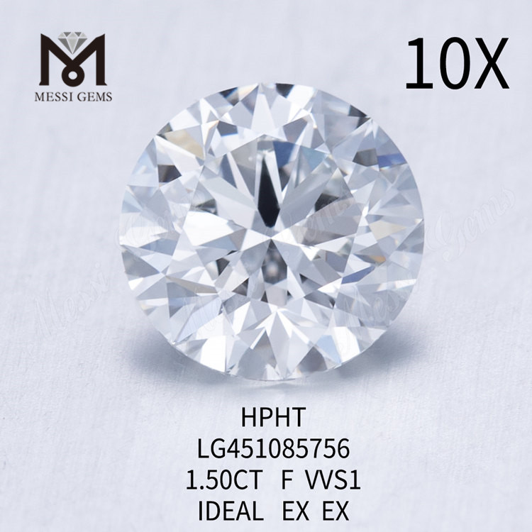 Diamanti da laboratorio RD 1.50ct F VVS1 IDEAL Cut