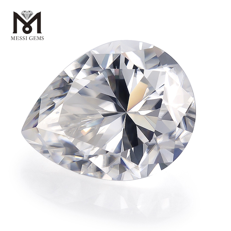 Pera sintetica di prima qualità 8x12mm VVS pietre moissanite bianche sciolte