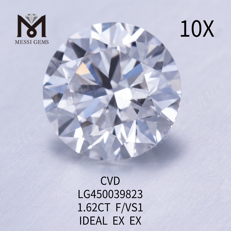 Il laboratorio F VS1 Cut RD da 1,62 carati ha creato il diamante CVD