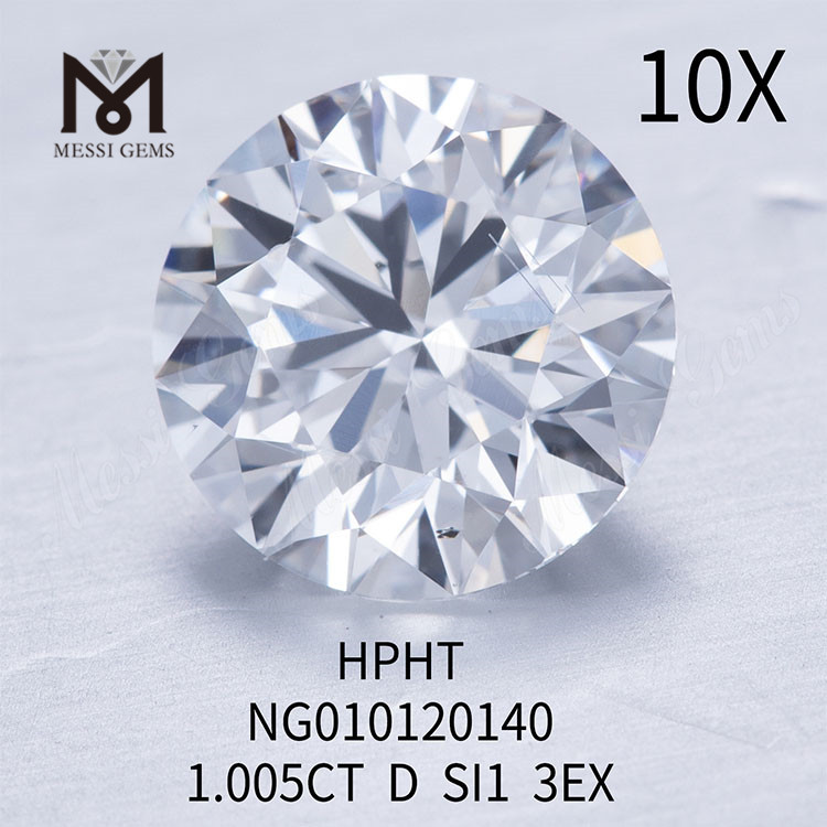 D 1.005ct Pietra preziosa sfusa Diamante sintetico SI1 EX CUT