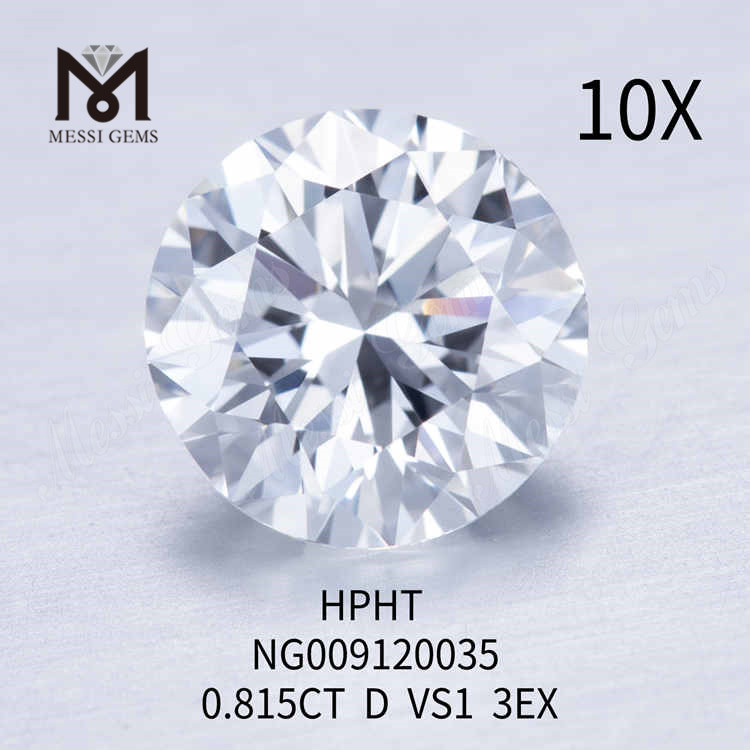 Il laboratorio rotondo D VS1 da 0,815 carati ha creato il diamante 3EX