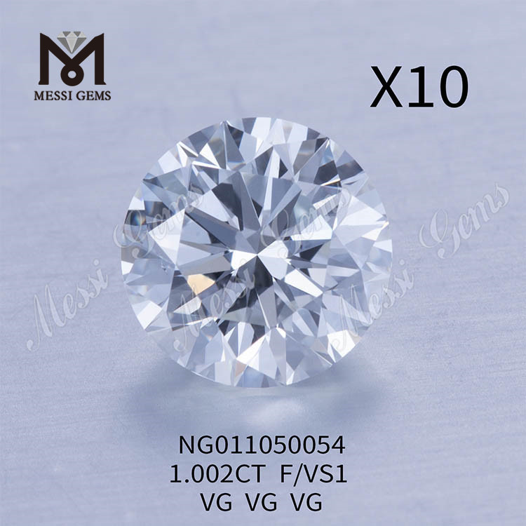 Diamante sintetico con pietra preziosa sfusa tonda F da 1.002 ct VS1