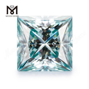 Prezzo all'ingrosso Loose Moisonite Princess Cut 1 Carat Blue Moissanite Diamond