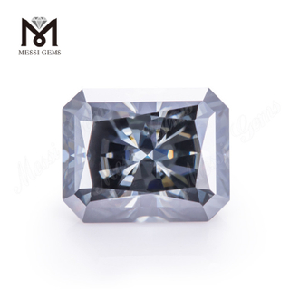 Moissanite allentata radiante di colore grigio all'ingrosso 8x10mm