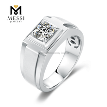 Nuovo design 925 gioielli in argento sterling anello DEF Moissanite Man Anelli per uomo