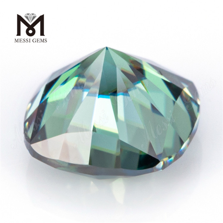 Pietre moissanite cuscino moisanite sfuse 8 * 8mm Teal in vendita