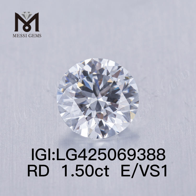 Diamante coltivato in laboratorio E/VS1 VG da 1,50 carati Rotondo